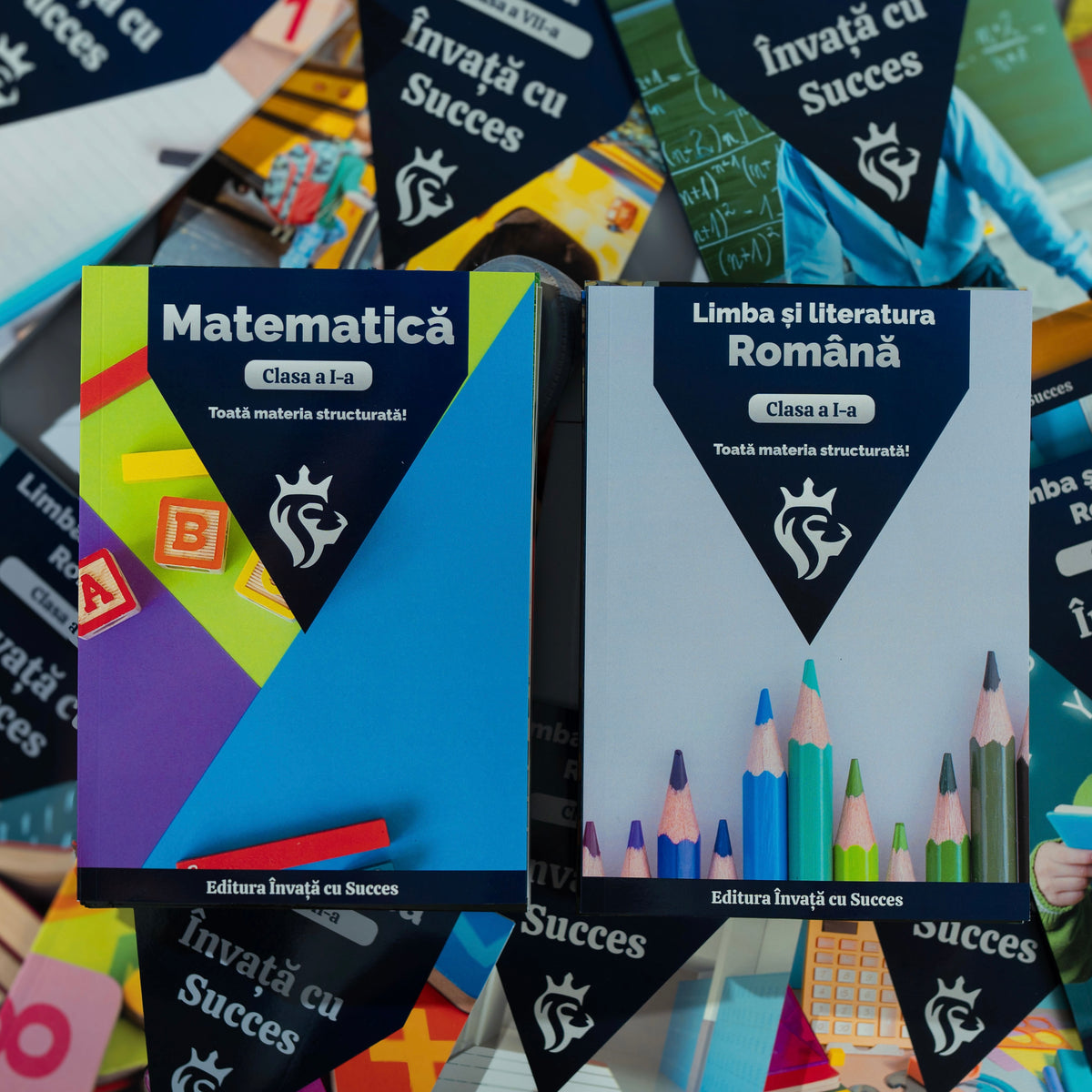 Pachet Clasa I ediție color 🎨 :Toată materia structurată la Română și Matematică pentru clasa I