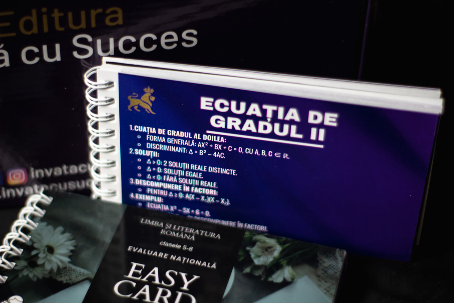 Pachet 3 EASYCARDS Română-Matematică-Biologie 9-10