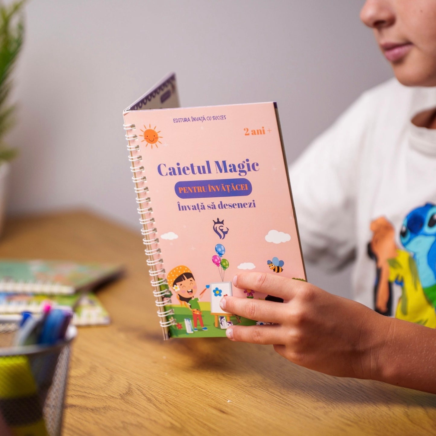 Set 4 Cărți caligrafice ediție în Română pentru Grădinița / Clasa Pregătitoare : Litere, Numere, Adunări și Desen