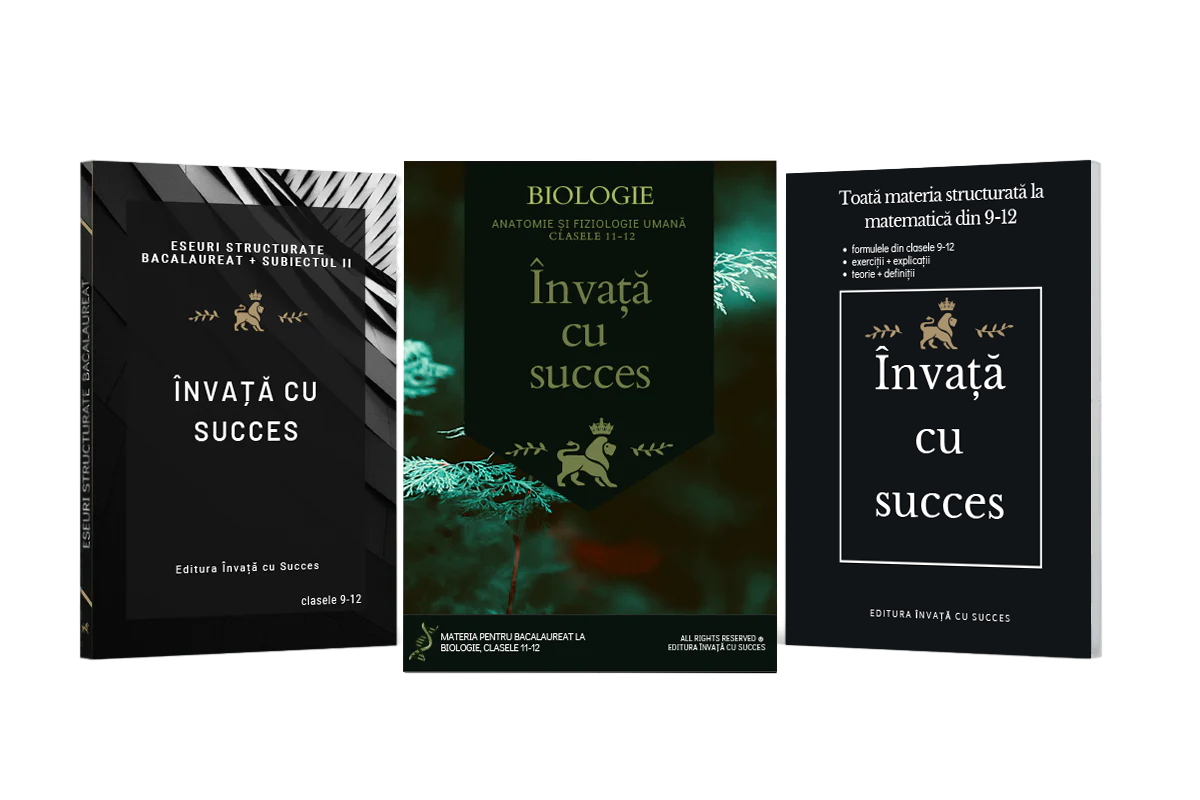 Învață cu succes - Pachet Bacalaureat |  Română + Matematică + Biologie 11-12