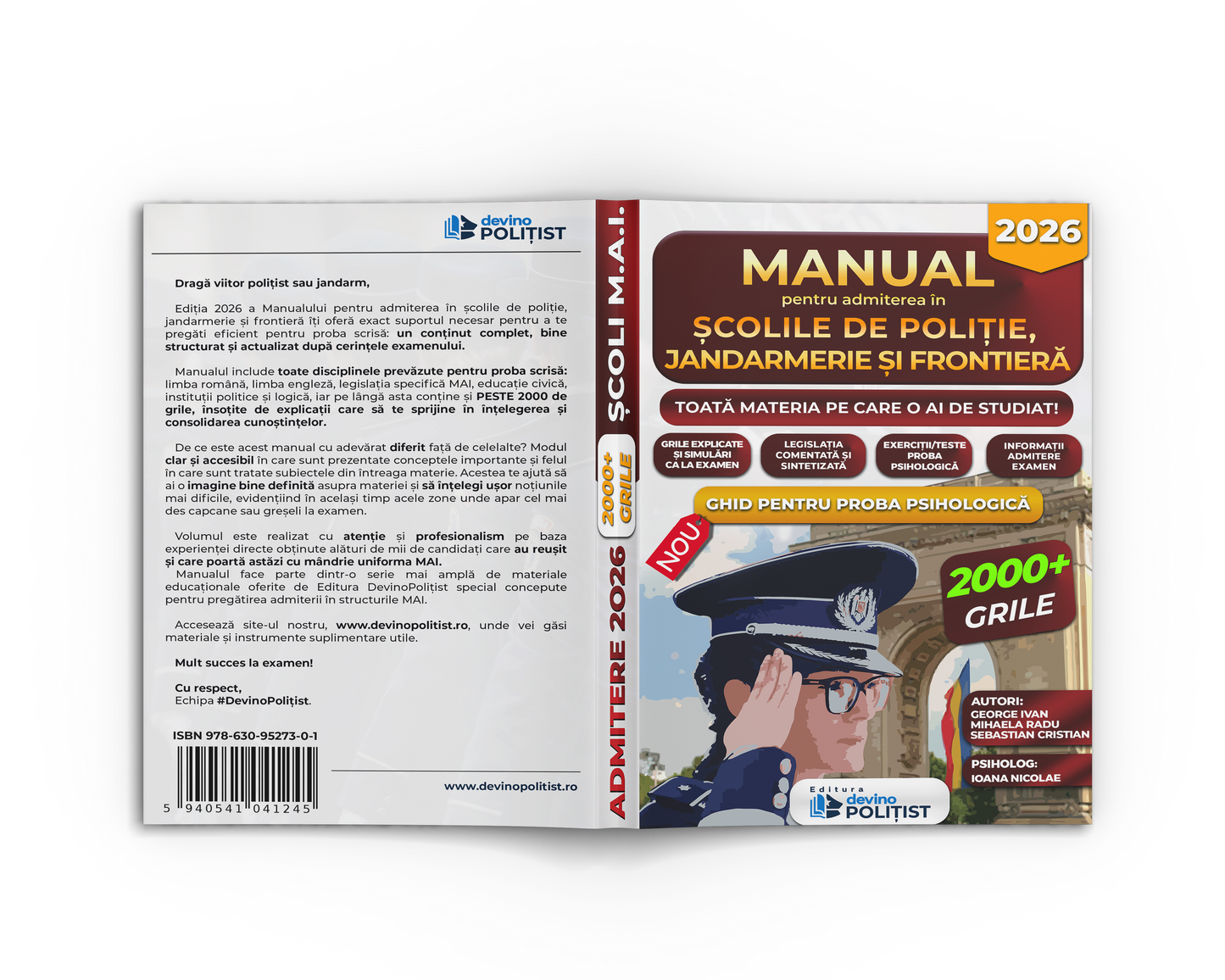 Manual pentru admiterea în Școlile de Poliție, Jandarmerie și Frontieră Ediția 2026