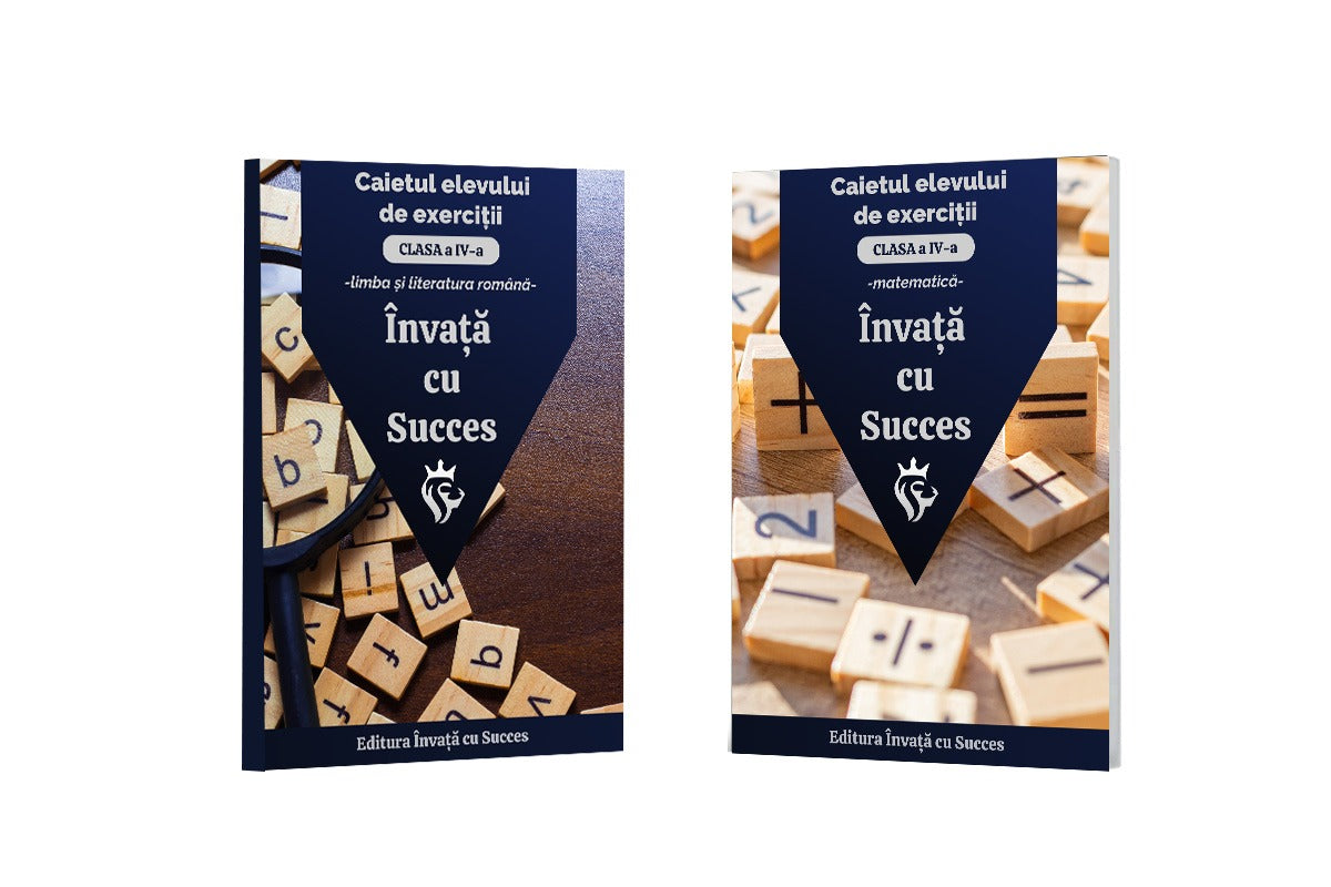 Pachet cu exerciții pentru clasa a IV-a - Caiete la Română și Matematică