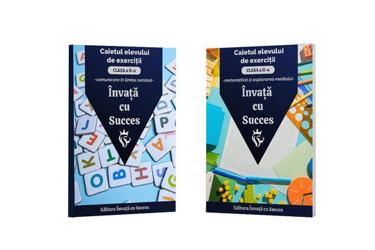 Pachet cu exerciții pentru clasa a II-a - Caiete la Română și Matematică