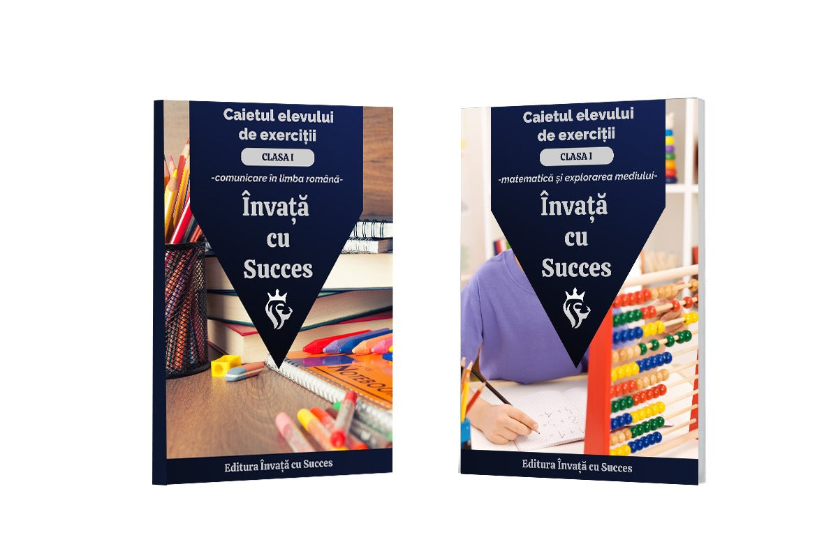 Pachet cu exerciții pentru clasa I  - Caiete cu exerciții Română și Matematică