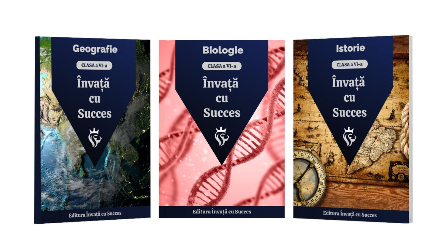 Pachet Clasa a VI-a: Toată materia structurată la Biologie, Geografie și Istorie pentru clasa a VI-a