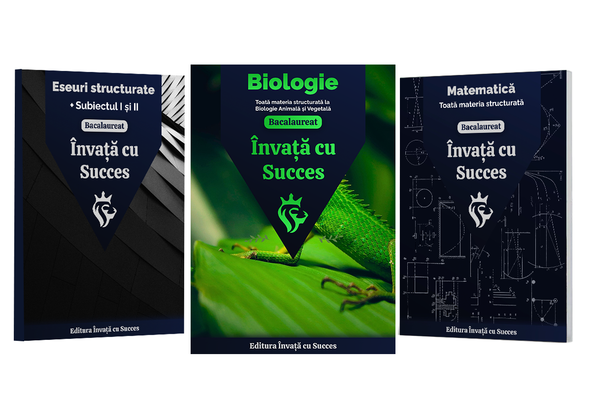 Învață cu succes - Pachet Bacalaureat | Română + Matematică + Biologie 9-10