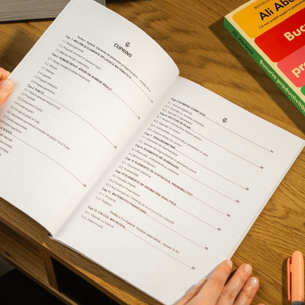 Toată materia structurată la Matematică pentru Bacalaureat