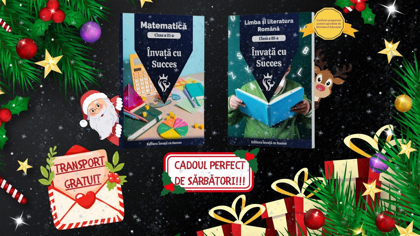 Pachet Clasa a III-a: Toată materia structurată la Română și Matematică pentru clasa a III-a