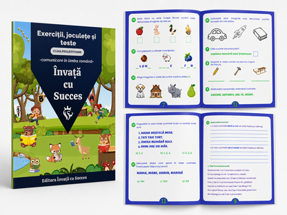 🎒 Pachet Clasa Pregatitoare / Clasa 0 – Exerciții, Joculețe și Teste pentru Română și Matematică
