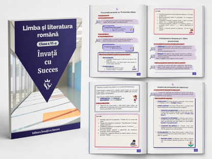 Pachet Clasa a VI-a ediție color 🎨: Toată materia structurată la Română și Matematică pentru clasa a VI-a