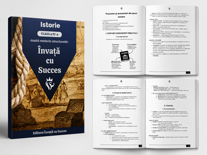 Pachet 4 cărți ediție color 🎨  - Clasa a IV-a : Toată materia structurată la Română, Matematică, Istorie și Geografie pentru clasa a IV-a