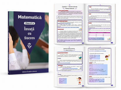 Pachet Clasa a V-a ediție color 🎨 : Toată materia structurată la Română și Matematică pentru clasa a V-a
