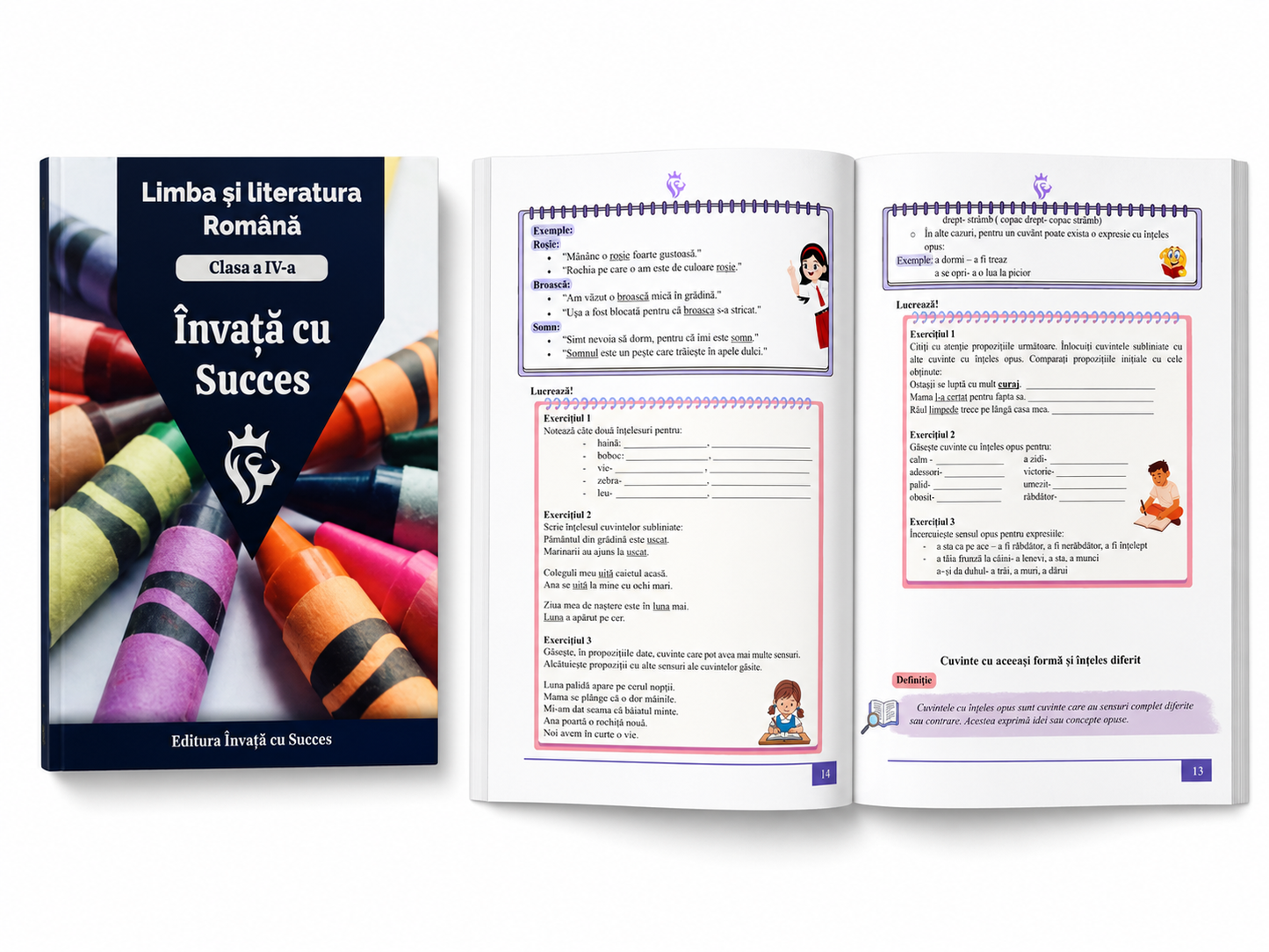 Pachet Clasa a IV-a ediție color 🎨 : Toată materia structurată la Română și Matematică pentru clasa a IV-a