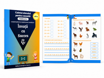 Pachet de vacanță pentru clasa a II-a la Română și Matematică
