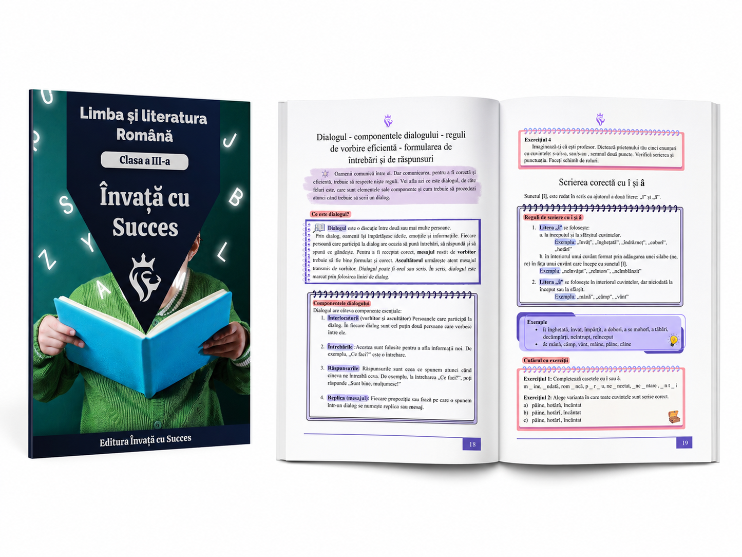 Pachet Clasa a III-a ediție color 🎨 : Toată materia structurată la Română și Matematică pentru clasa a III-a
