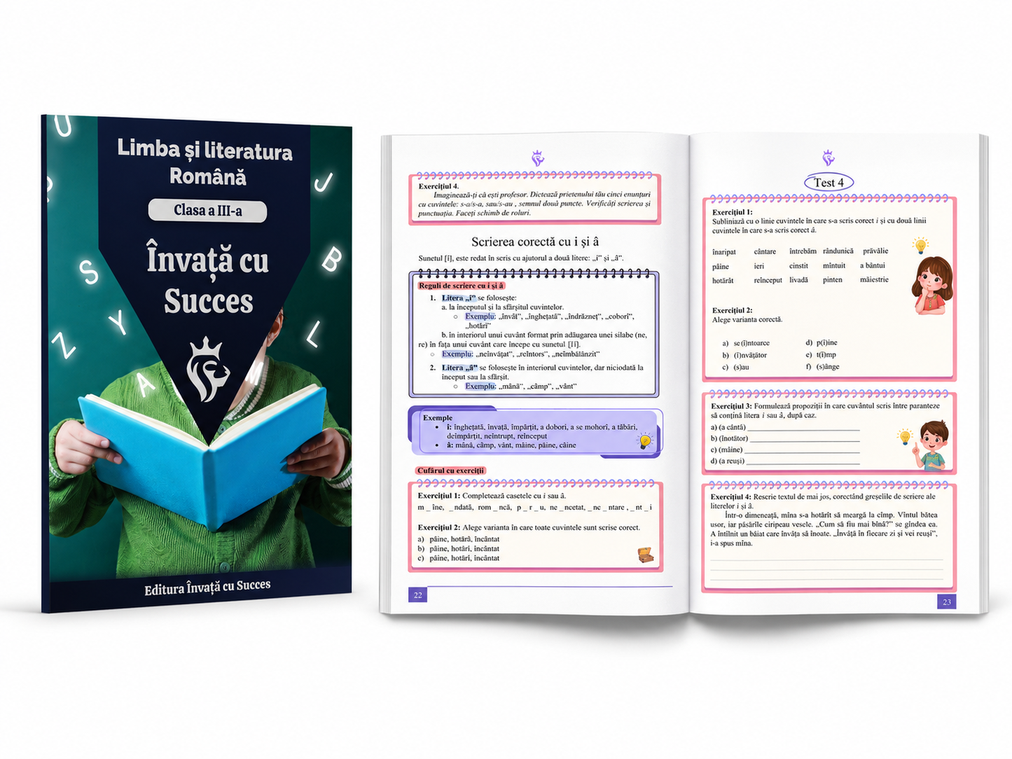 Pachet Clasa a III-a ediție color 🎨 : Toată materia structurată la Română și Matematică pentru clasa a III-a