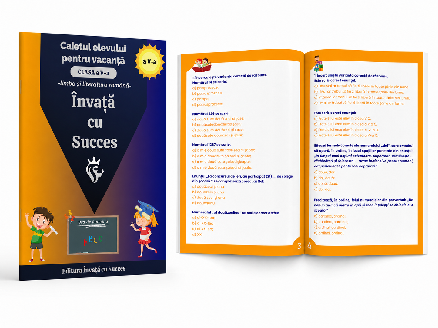 Pachet de vacanță pentru clasa a V-a la Română și Matematică