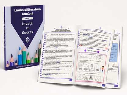 Pachet Clasa I ediție color 🎨 :Toată materia structurată la Română și Matematică pentru clasa I