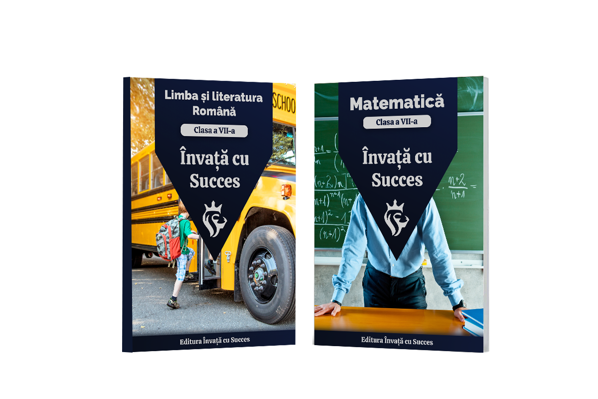 Pachet Clasa a VII-a: Toată materia structurată la Română și Matematică pentru clasa a VII-a + Caiet Matematică Gratuit