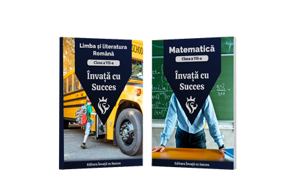 Pachet Clasa a VII-a: Toată materia structurată la Română și Matematică pentru clasa a VII-a + Caiet Matematică Gratuit