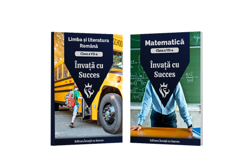 Pachet Clasa a VII-a: Toată materia structurată la Română și Matematică pentru clasa a VII-a