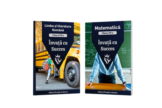 Pachet Clasa a VII-a: Toată materia structurată la Română și Matematică pentru clasa a VII-a