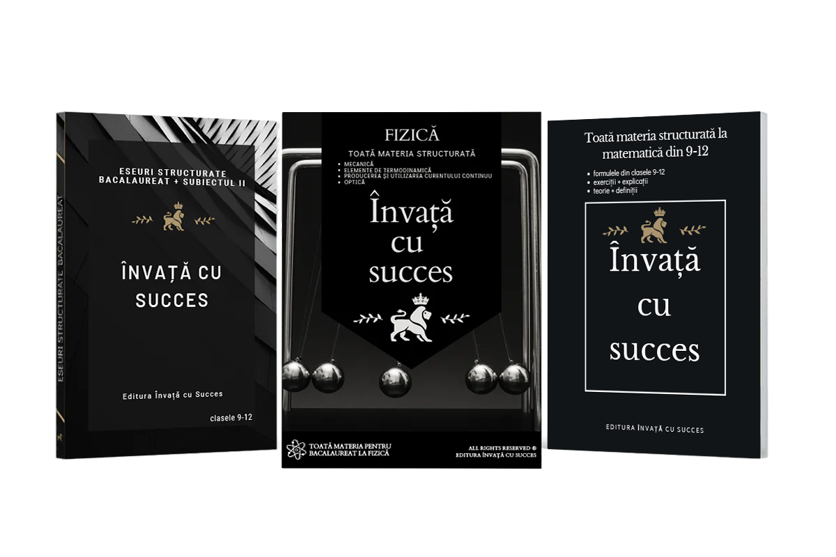 Învață cu succes - Pachet Bacalaureat | Română + Matematică + Fizică
