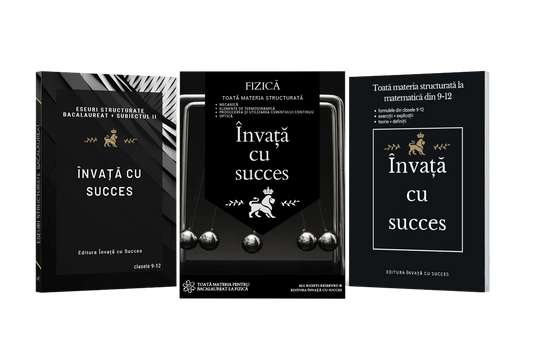 Învață cu succes - Pachet Bacalaureat | Română + Matematică + Fizică