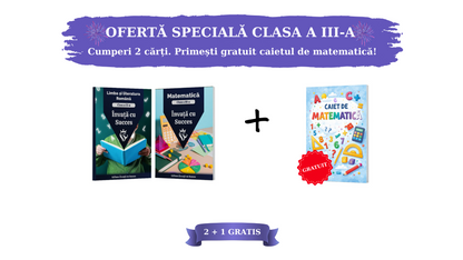 Pachet Clasa a III-a ediție color 🎨 : Toată materia structurată la Română și Matematică pentru clasa a III-a + Caiet Matematică Gratuit