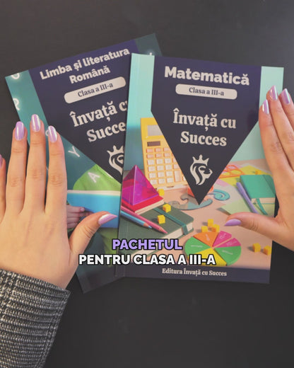 Pachet Clasa a III-a: Toată materia structurată la Română și Matematică pentru clasa a III-a