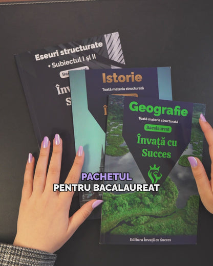 Învață cu succes - Pachet Bacalaureat | Geografie + Română + Istorie