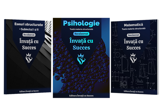 Învață cu succes - Pachet Bacalaureat | Română + Matematică + Psihologie